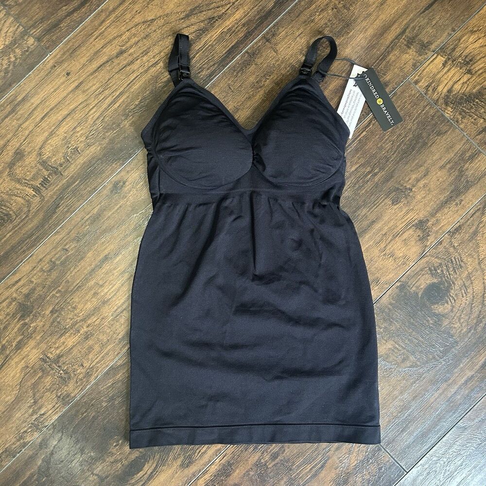 Kindred Bravely Sublime Hands Free Pumping Nursing Tank Postpartum Medium Black